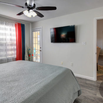 Brand New Smart TV in Master Bedroom. Bedroom has door to balcony