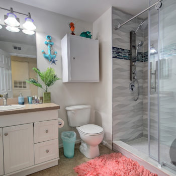 Second Bathroom - Spacious shower with glass enclosure