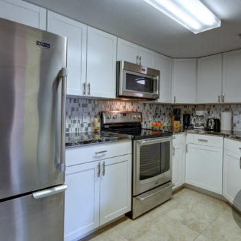 Prepare tasty snacks or beverages in the spacious kitchen