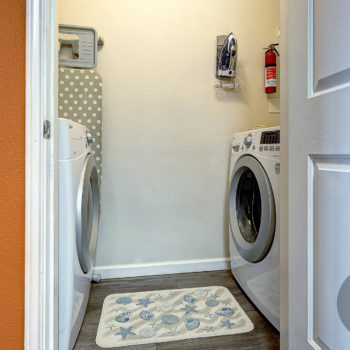 Full linens are provided and you will enjoy having your own washer and dryer