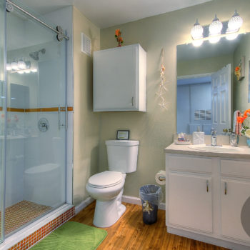 Second Bathroom - Spacious shower with glass enclosure