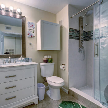 Second Bathroom - Spacious shower with glass enclosure