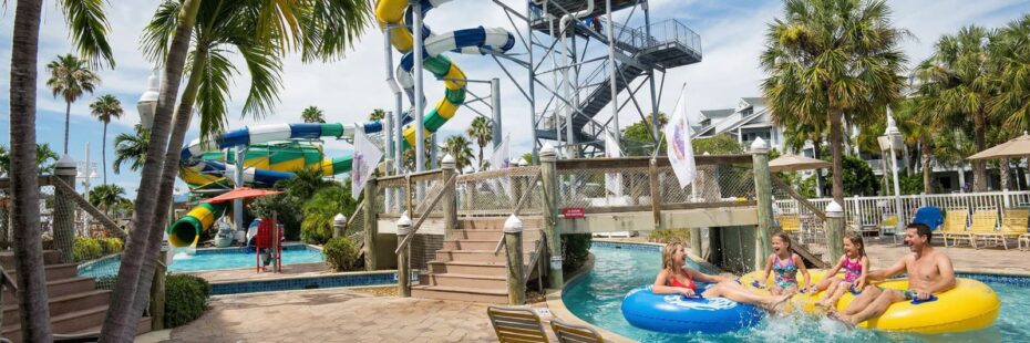 Families enjoying Splash Harbour Water Park in Indian Rocks Beach
